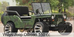 Kinderjeep Willys Jeep 110cc mit Benzinmotor ORIGINAL