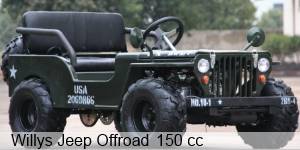 Kinderjeep Willys Jeep 150cc mit Benzinmotor (mit Alufelgen)